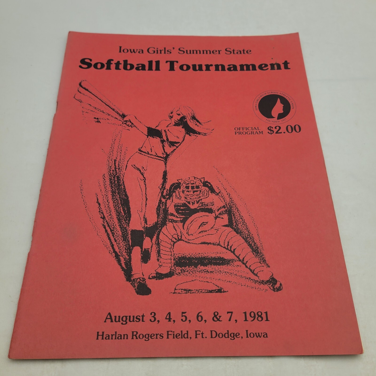 1981 Iowa Girls Summer State Softball Program IGHSAU 81 Tournament High School