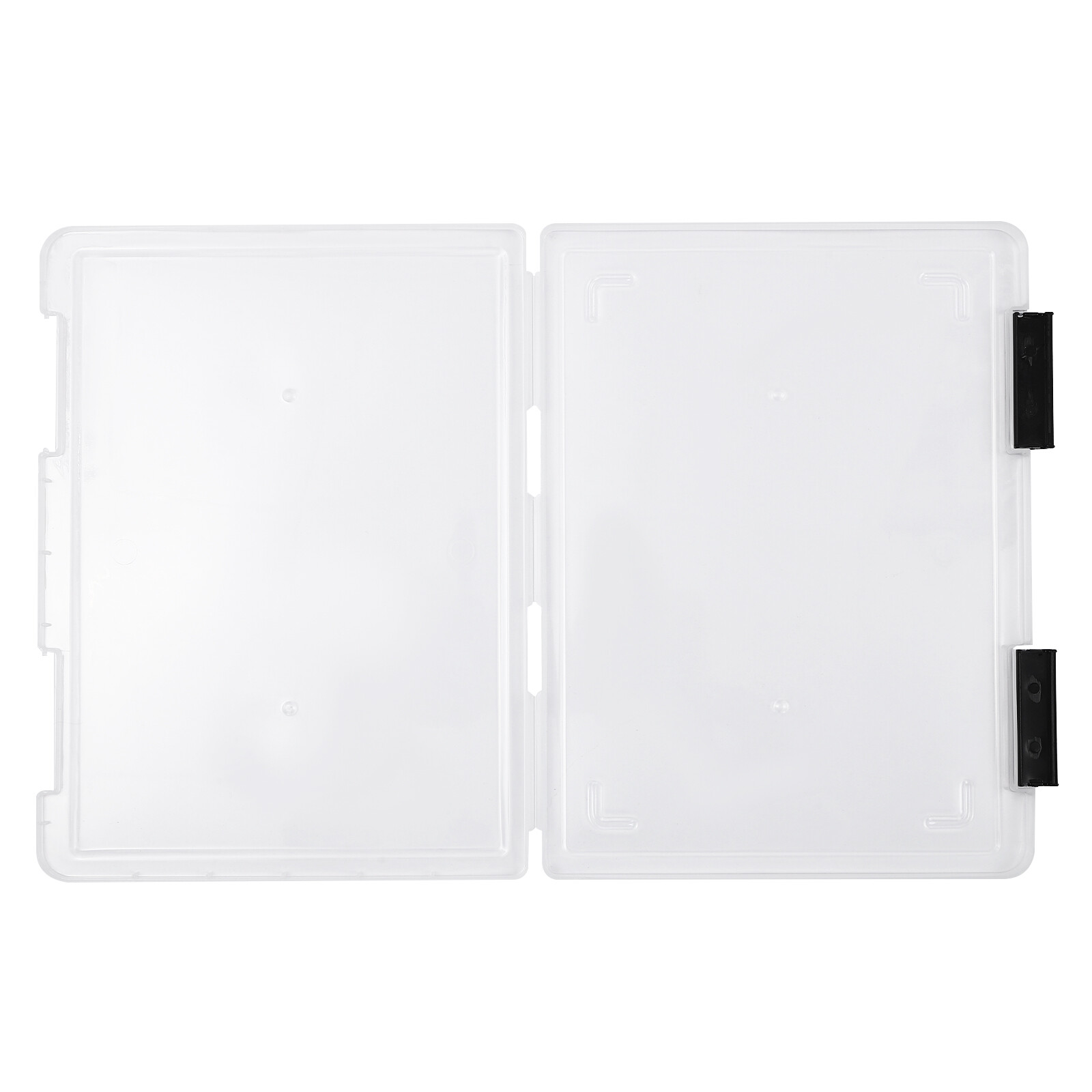 12 Pcs A4 Clear File Boxes Paper Storage Box Document File Holder with Buckle