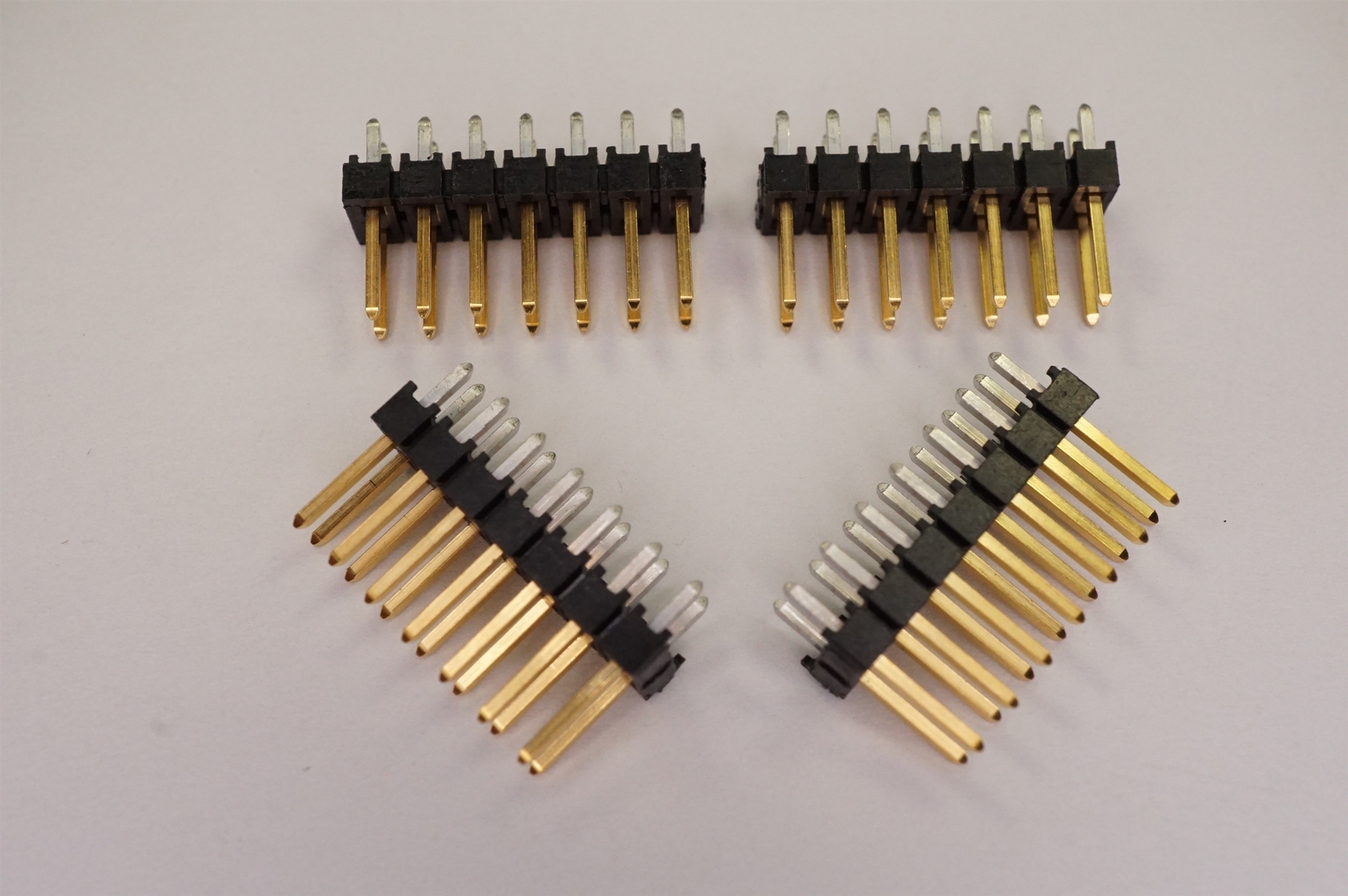 Lot of 4 TSW-107-07-L-D Samtec Unshrouded Header Connector 14 Pos 2.54mm TH