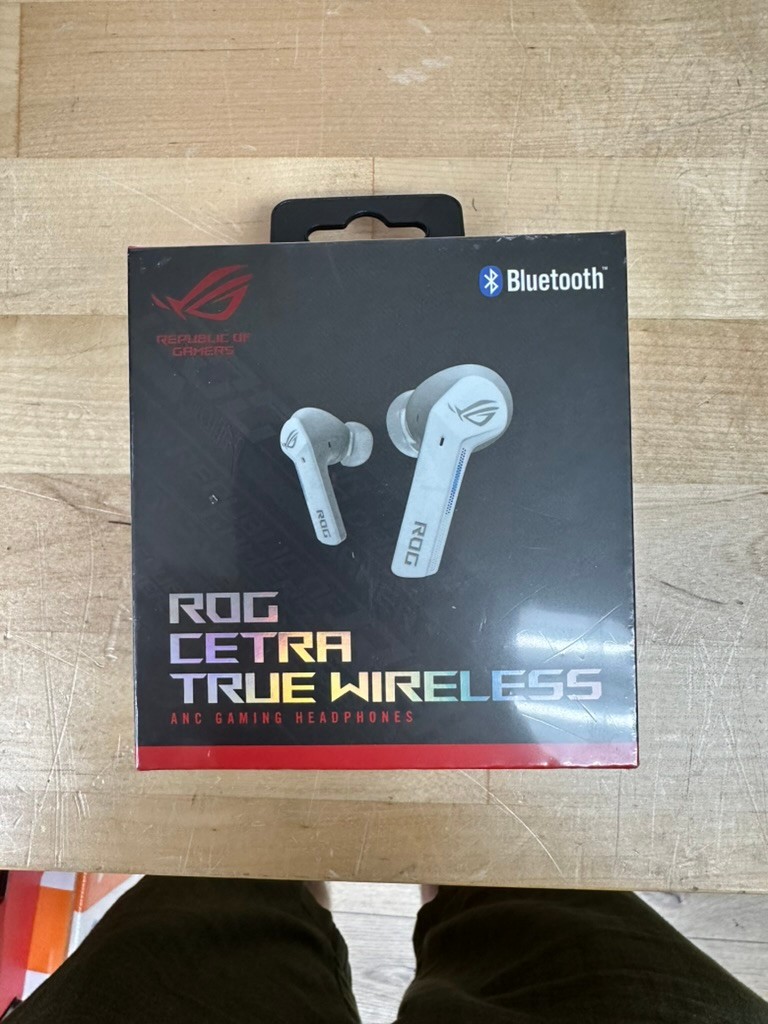 ASUS ROG Cetra True Wireless Gaming Headphones Bluetooth Moonlight White NEW