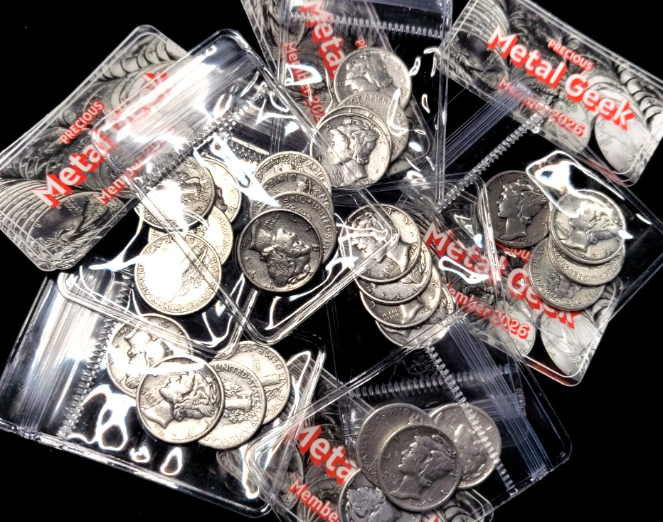 Packs of 4 Mercury Dimes ~ 1945 ~ Jewelry grade ~ 90% Silver Dimes Just For You!