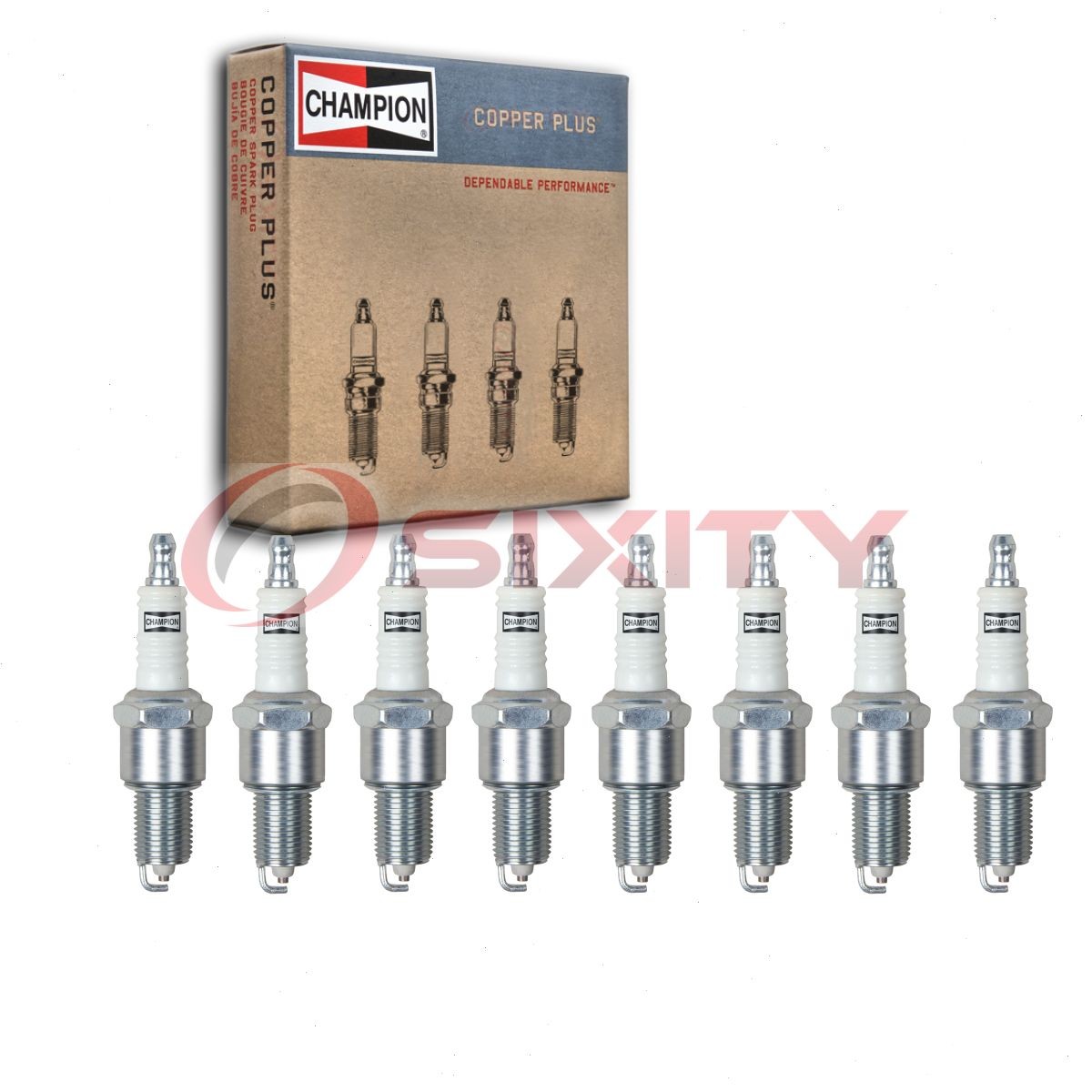 8 pc Champion Copper Plus Spark Plugs for 1956 Studebaker Golden Hawk 5.8L no