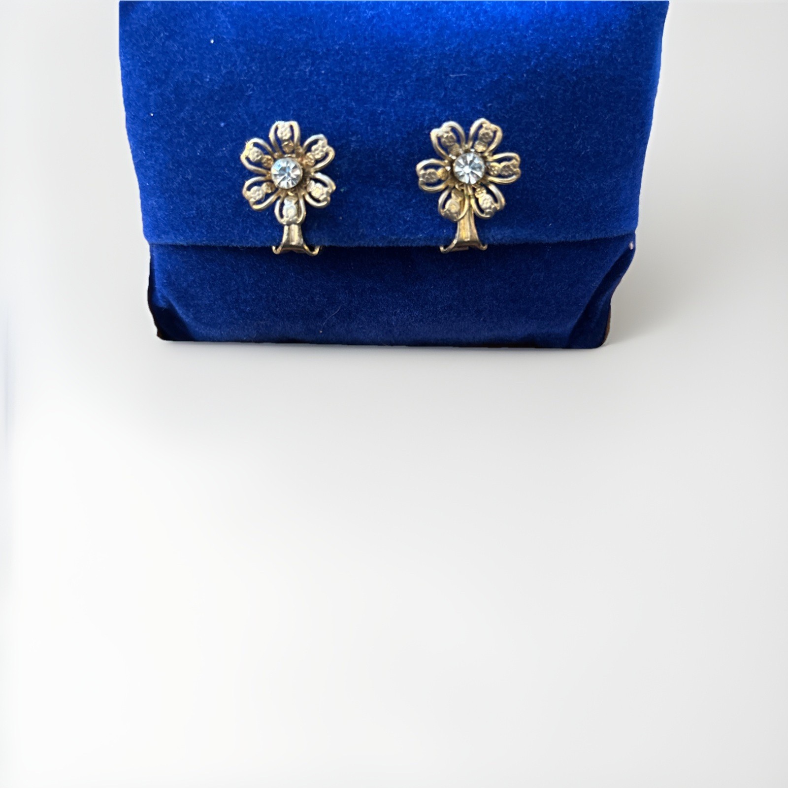 Vintage Flower Clip-On Earrings