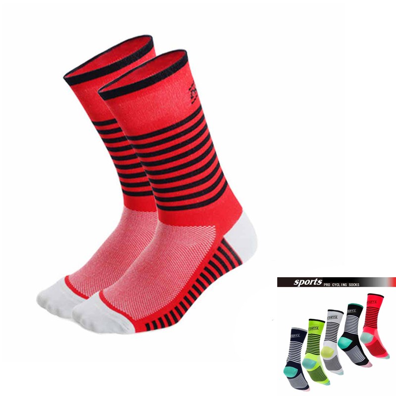 Pro Cycling Socks Mens Womens Riding Bicycle Sports Ankle Socks XC MTB BMX Red