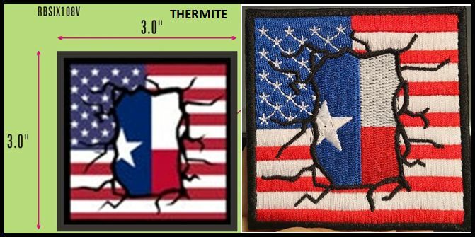 RAINBOW SIX OPERATOR THERMITE - 3" x 3" PATCH - Hook Backing - RBSIX108V