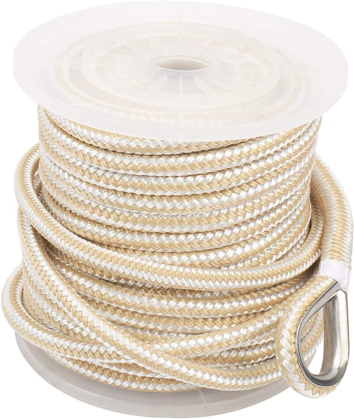 Double Braid Nylon Rope 5/8 Inch X 250 Feet Dock Anchor Line Boat Mooring Line .