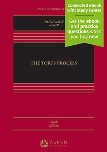 Torts Process: [Connected eBook - Hardcover, by Henderson James A; - Acceptable