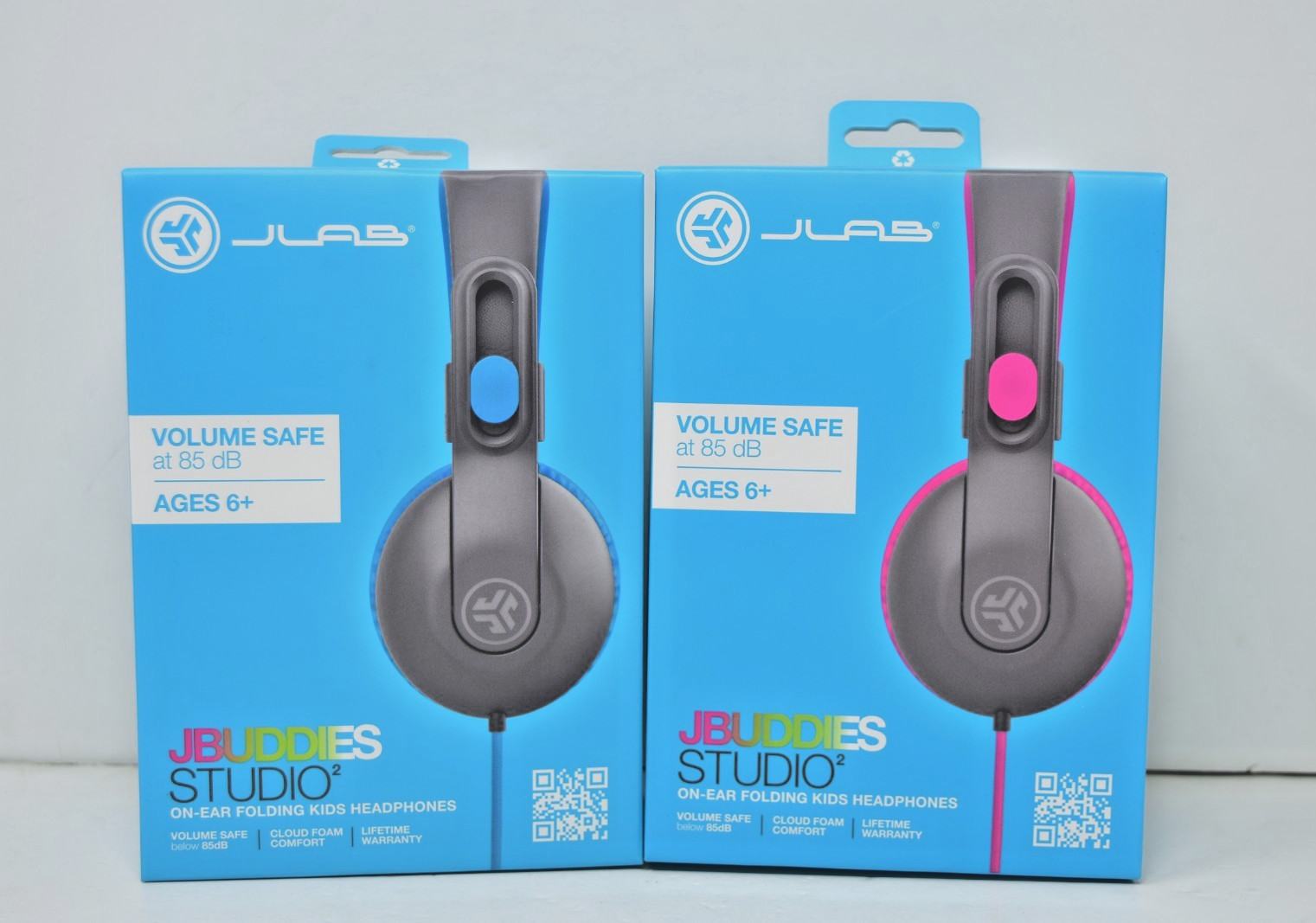 JLab JBuddies Studio 2 Kids On-Ear On-Ear Kids Wired Headphones w/ Mic - NEW !!!