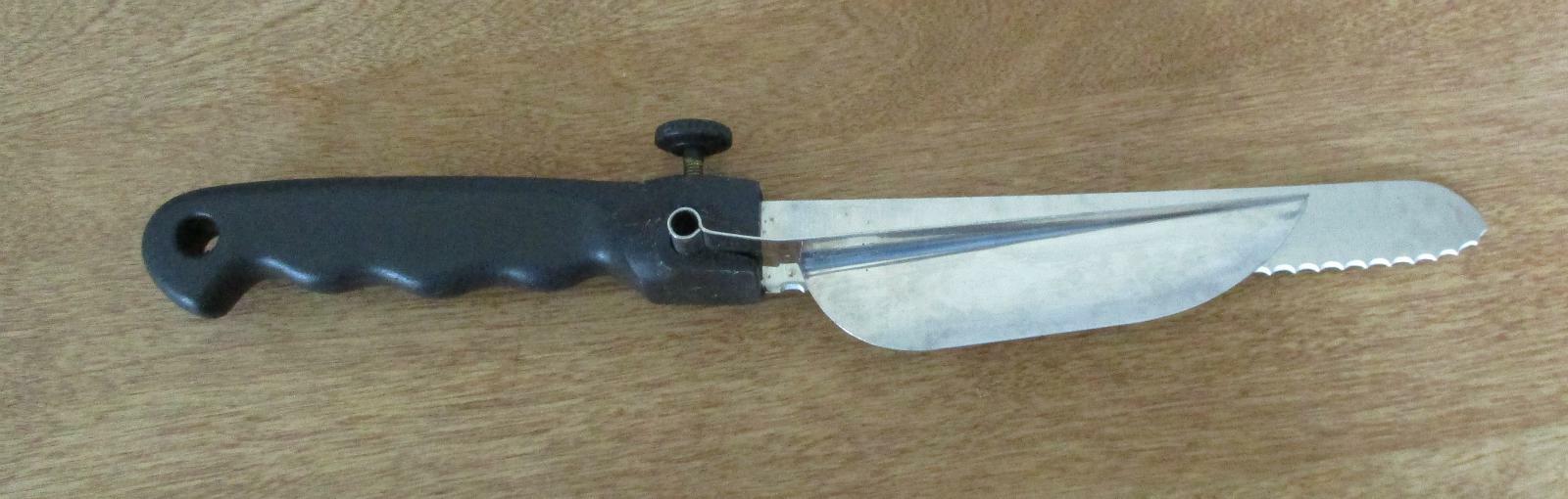 Adjustable Thickness Knife with Serrated Blade ~ Blade is 7" Long