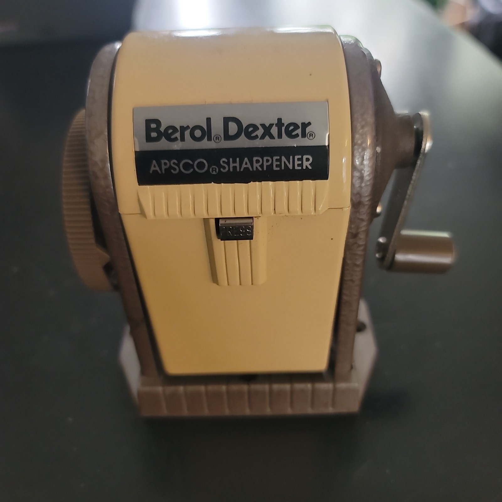 Vintage Berol Dexter APSCO 6 Hole Manual Crank Pencil Sharpener 1970s
