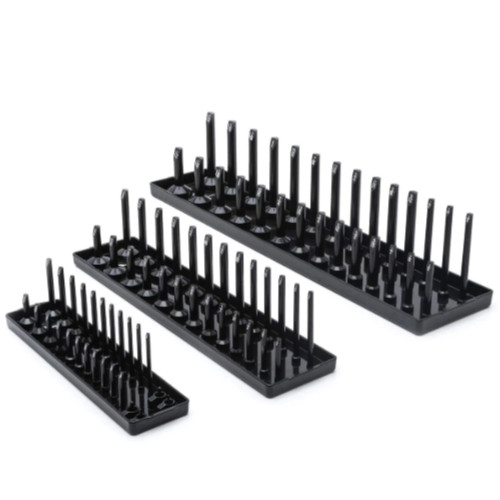 GEARWRENCH 3 Piece SAE Socket Rack Set for 1/4 3/8 & 1/2 Drive Sockets Storage