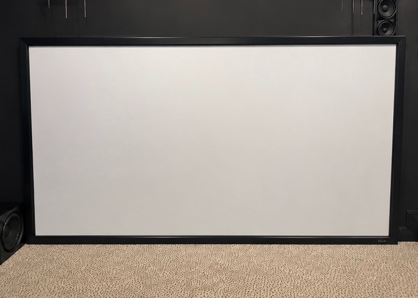Draper ShadowBox Clarion 123” Fixed Frame Projector Screen – Grey XH600V – Home