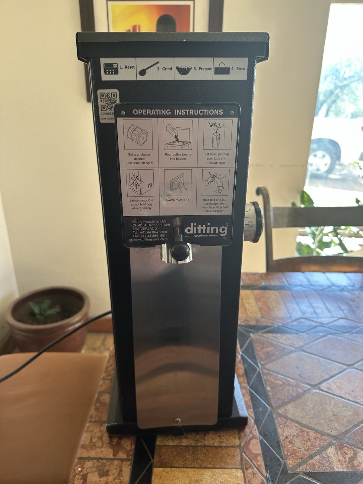 Ditting KR1203 Commercial Coffee Grinder Black 1 Hopper