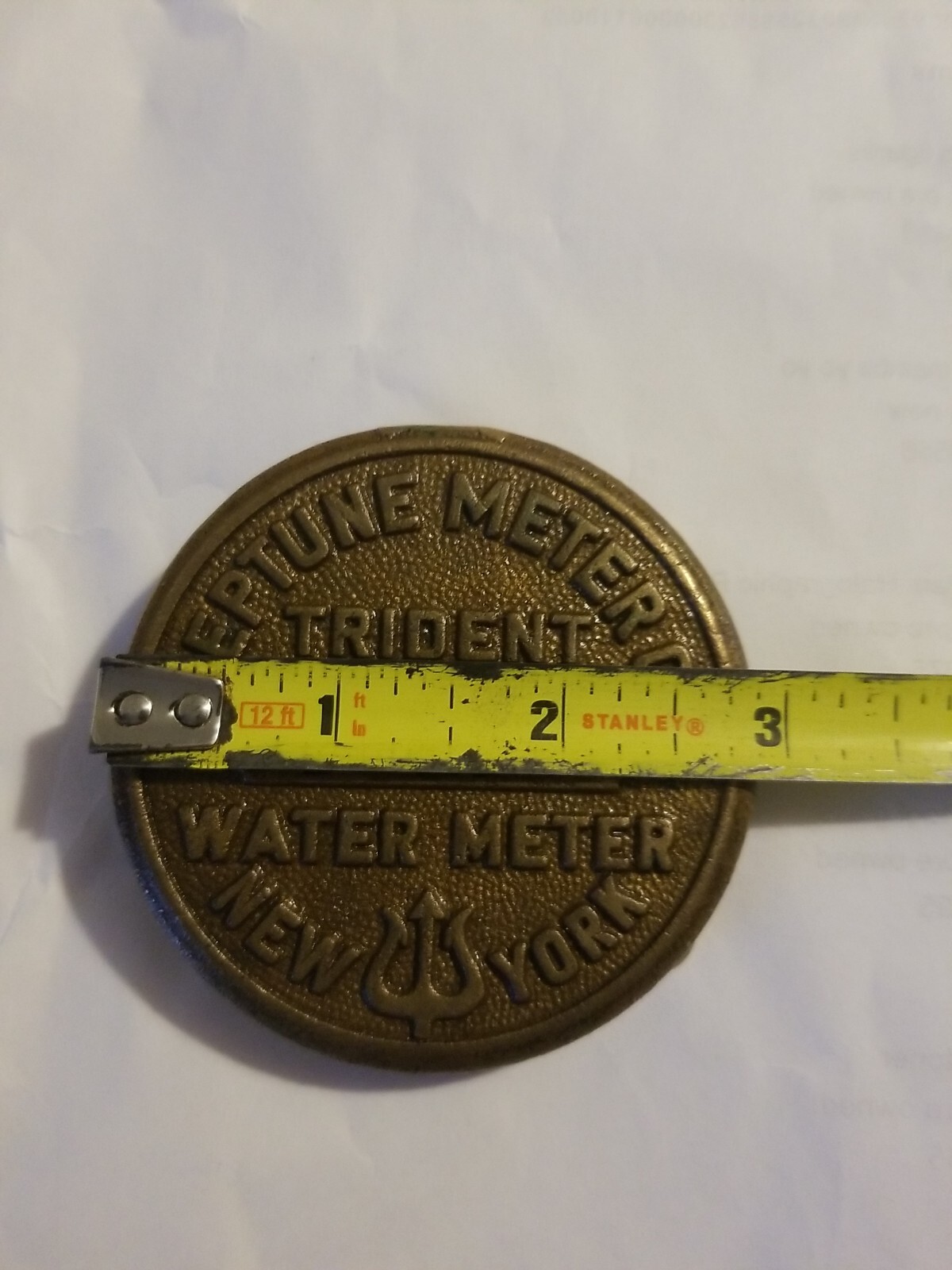 Water meter Cover belt buckle brass Neptune meter New York steam punk