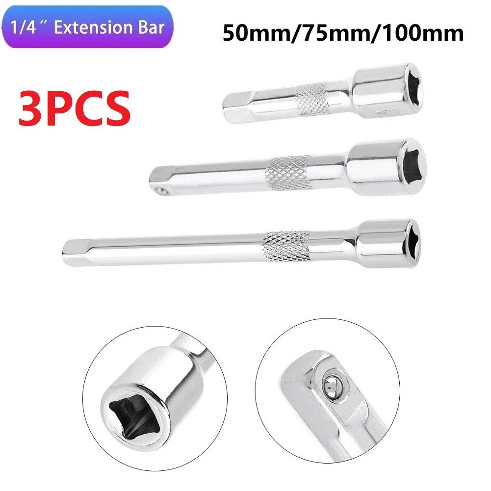 Extender Bar Connecting Rod Chrome Vanadium Steel Rustproof Silver Wobble