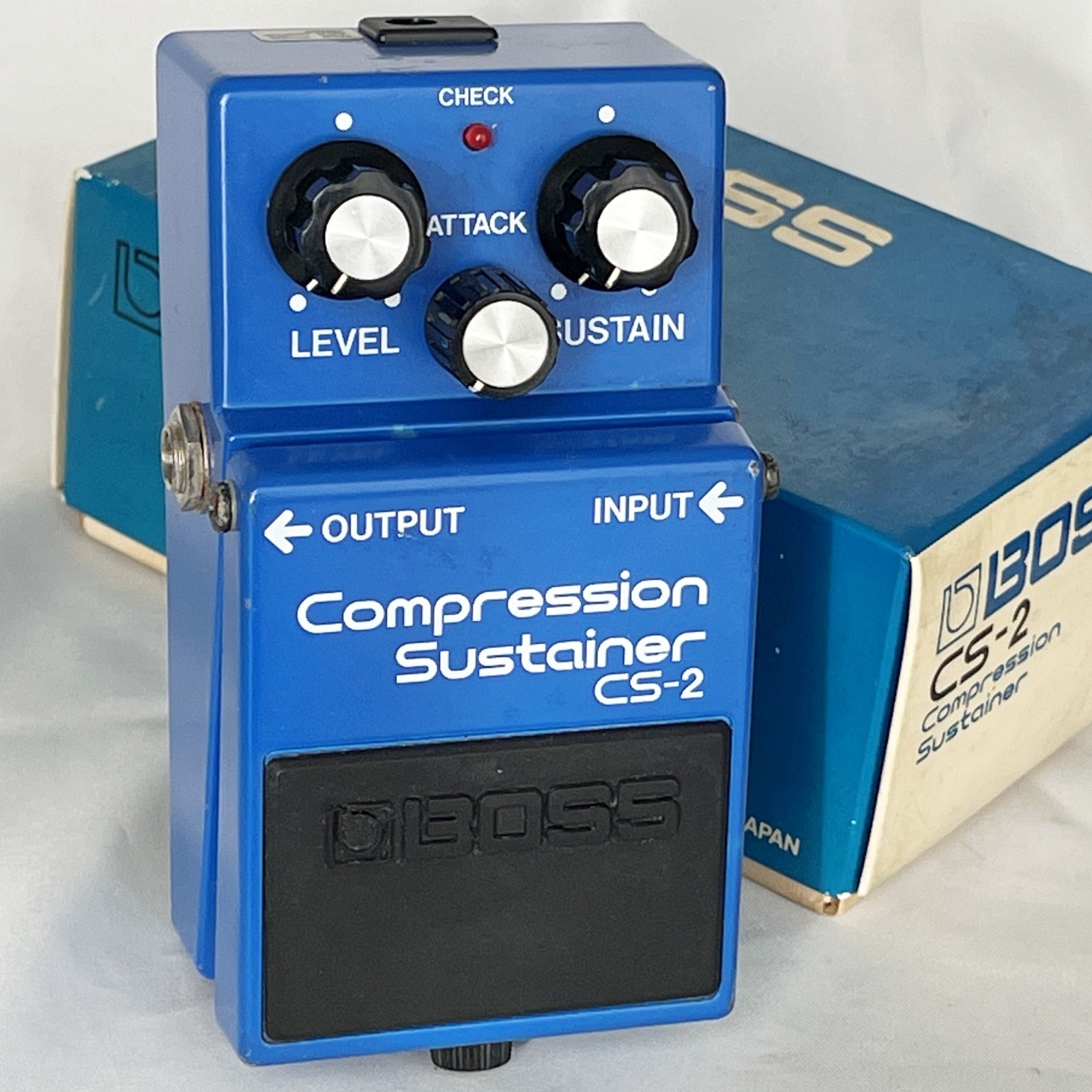 BOSS CS-2 Compression Sustainer W/Box 1986 Guitar Pedal Made in Japan ACA