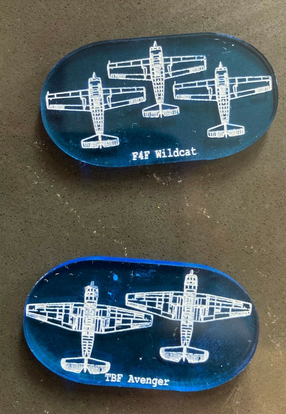 WWII 1/1800, 1/600 Acrylic Aircraft Set Of 12 US Navy Victory and War at Sea