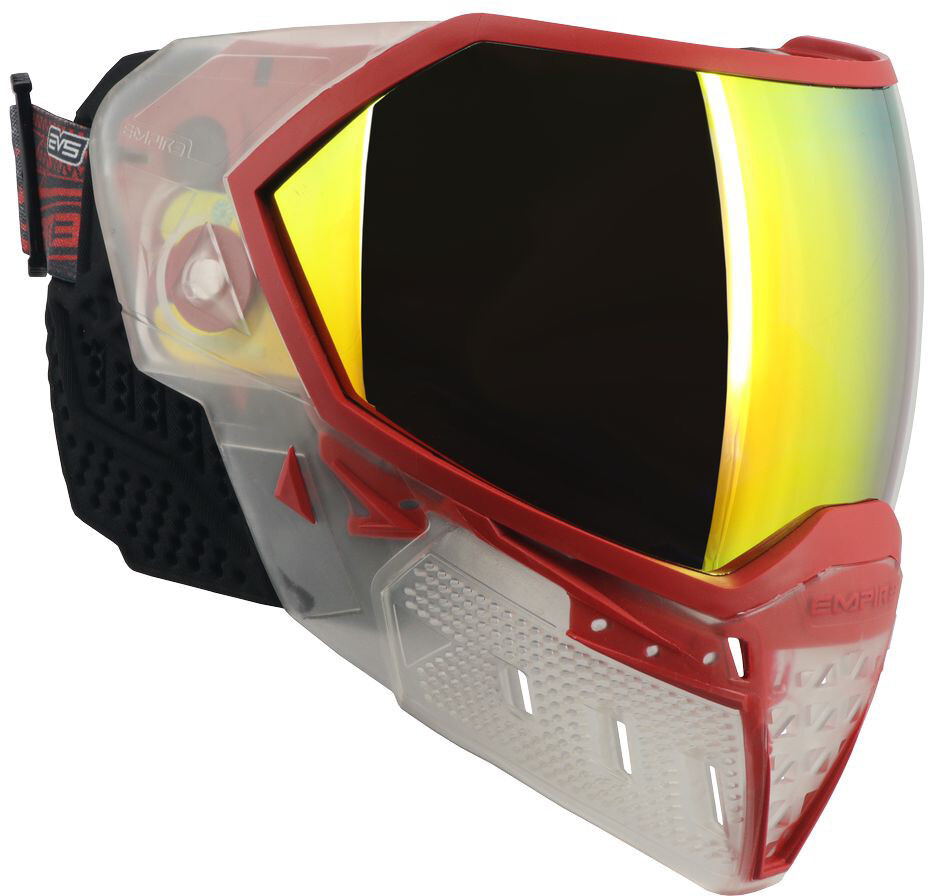 Empire EVS Paintball Mask/Goggle Clear/Red -  Fire Mirror Thermal Lens