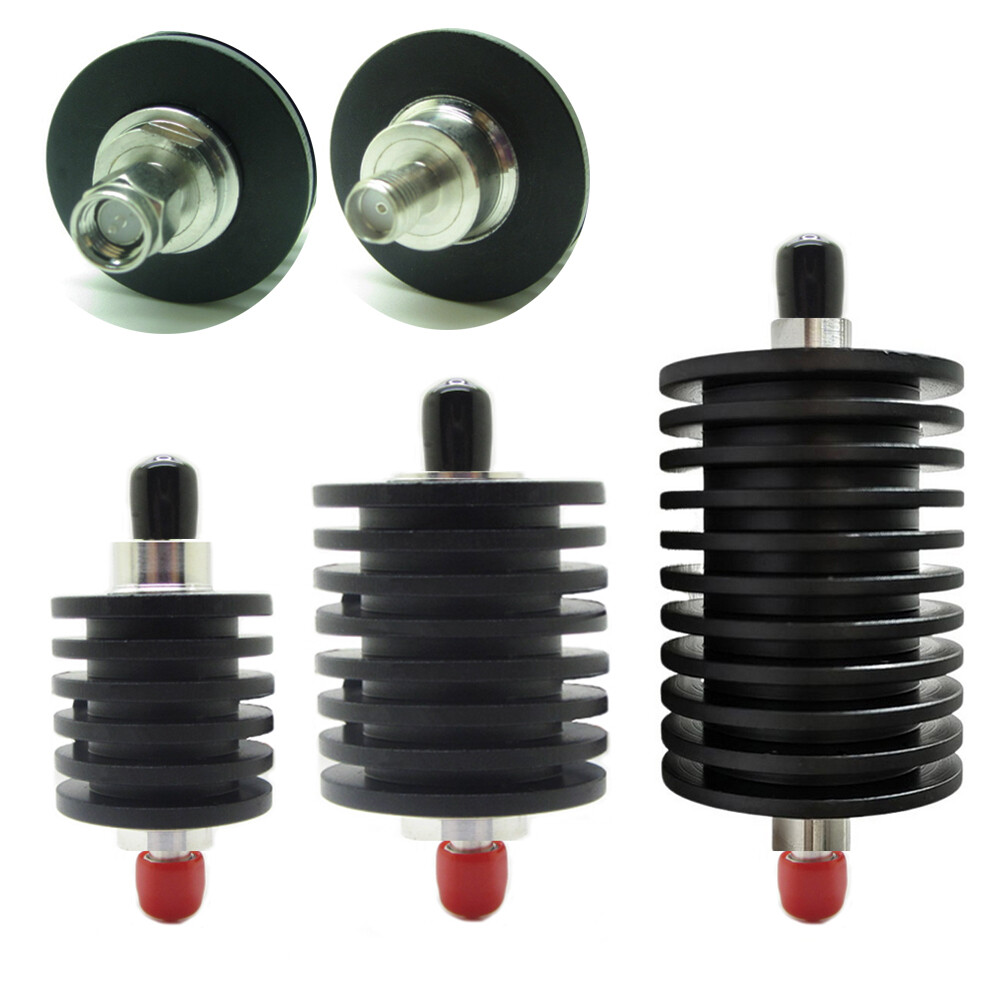 RF Coaxial Attenuator 10W - 50W SMA J-K Male to Female DC to 3GHz 50 ohm 1-50dB