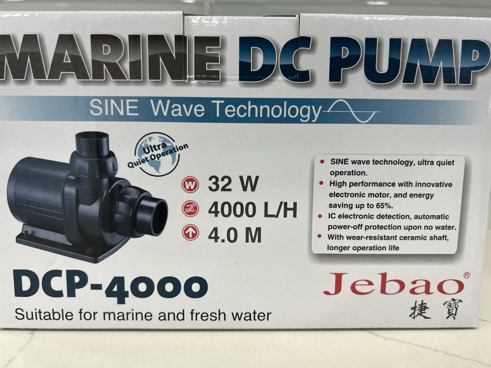 Jebao DCP-4000 Marine Controllable Water Return Pump Max Flow 1056GPH
