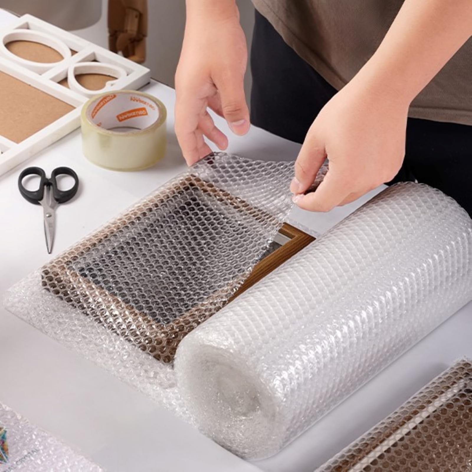 12 Inch x 72ft - 2 Pack Small Thin Bubble Cushioning Wrap for Extra Protectio...