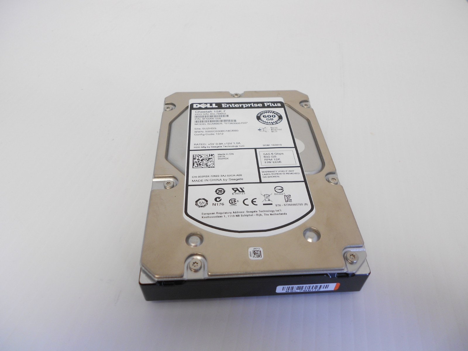Dell Equallogic 600Gb 15K SAS Hard drive 9FN066-058 02R3X PS6010 PS6100 PS6110