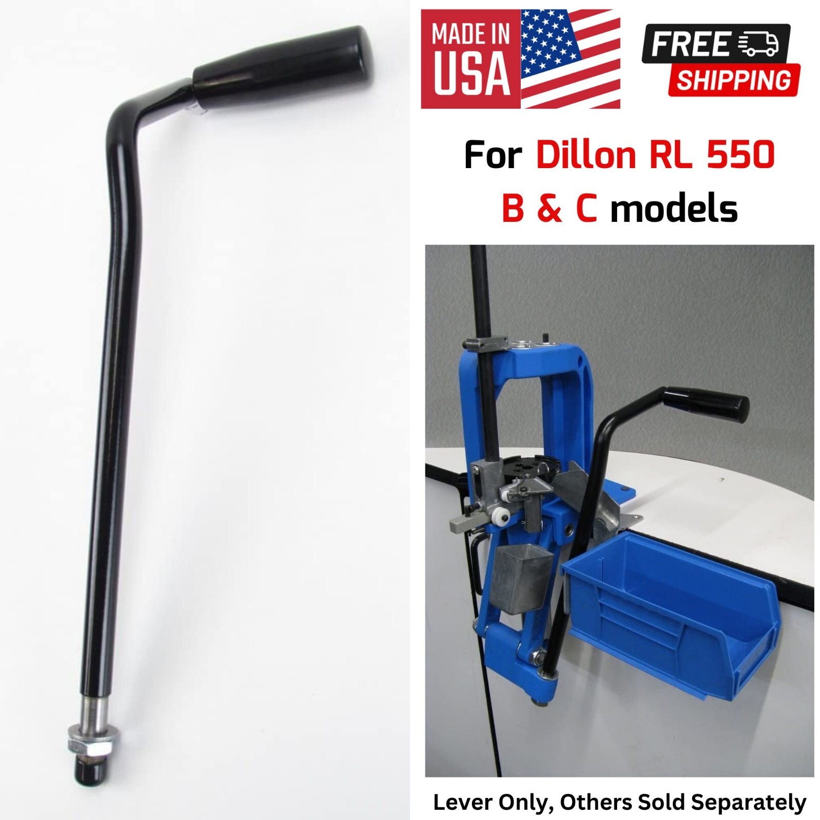 Roller Lever Arm for Dillon RL 550 B/ C Gun Reloading Press Bench Seating Primer