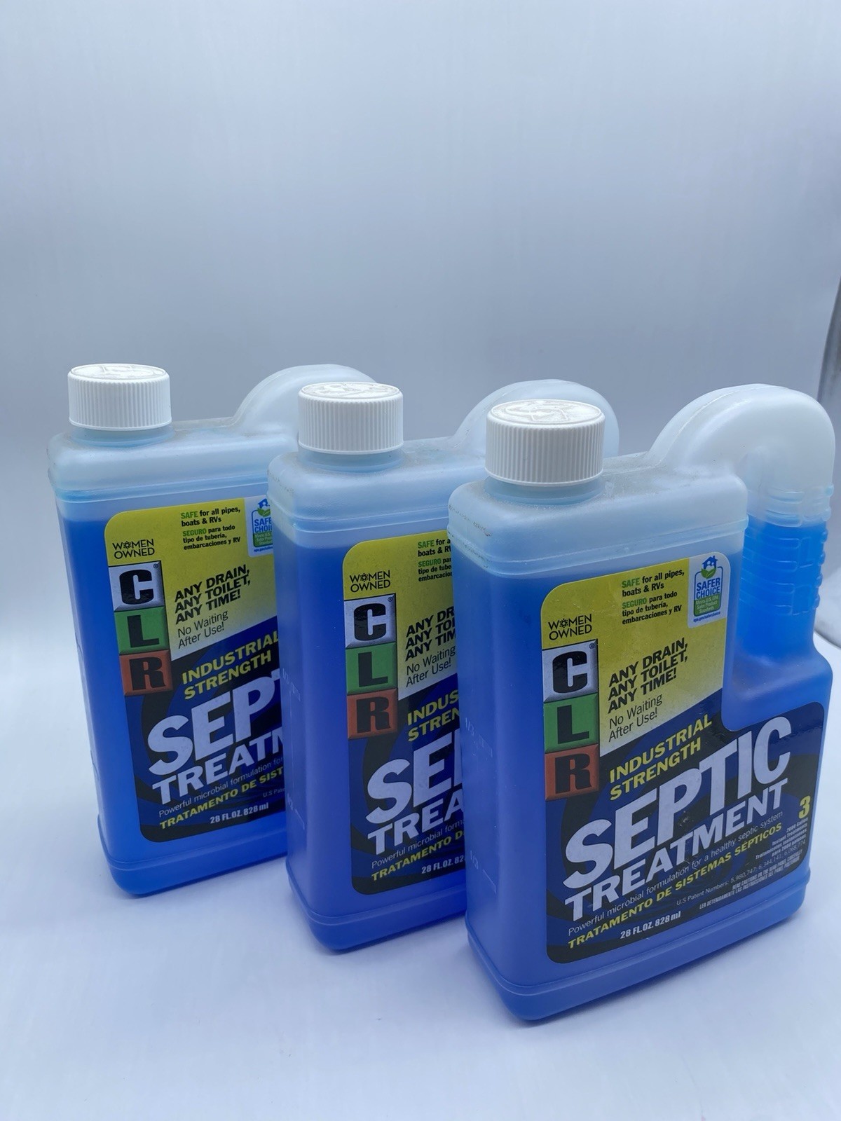 3 CLR Healthy Septic System Microbial Support Treatment 28 Oz Each  Bs320
