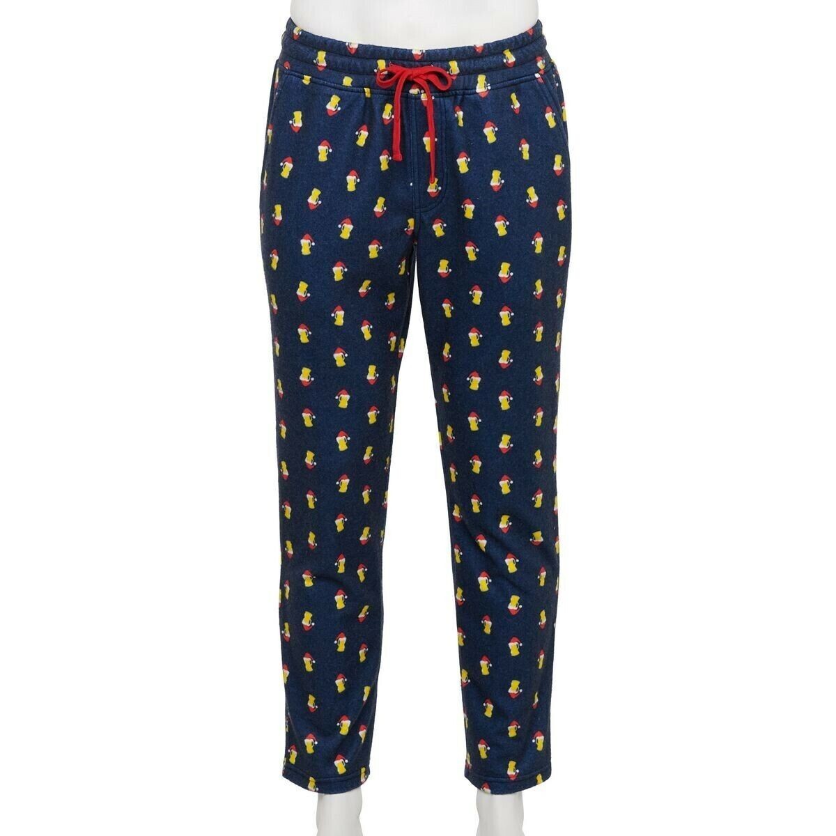 Beer Christmas Jogger Pants Mens Size Small