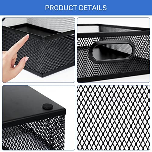Desk Drawer Organizer with 6 Adjustable Dividers, Metal Pen organizer for