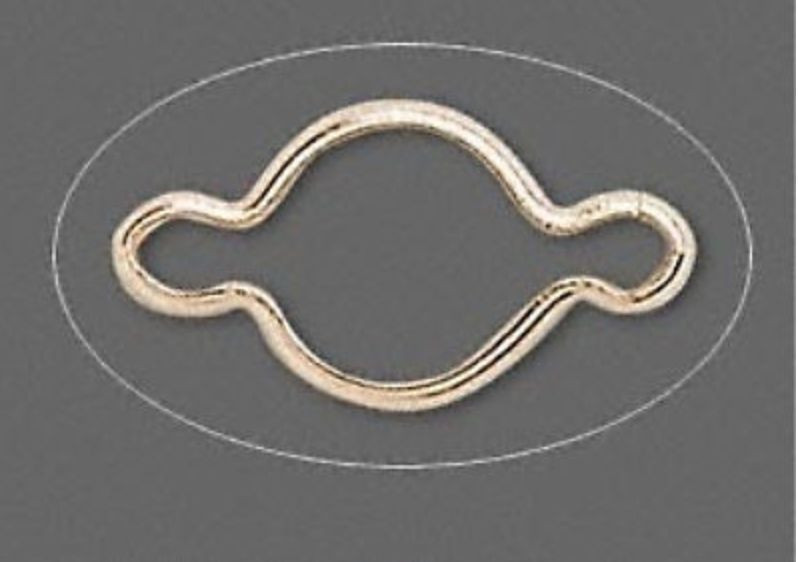 10-Pack of Yellow Gold Filled Oval Double Loop Wrap Tite Settings (5x3-10x8mm)