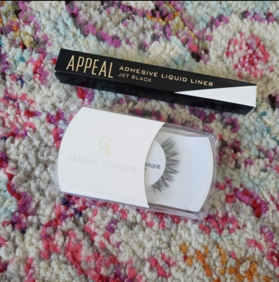 New Camara Aunique Faux Mink Lashes + Appeal Adhesive Liquid Black Liner DUO
