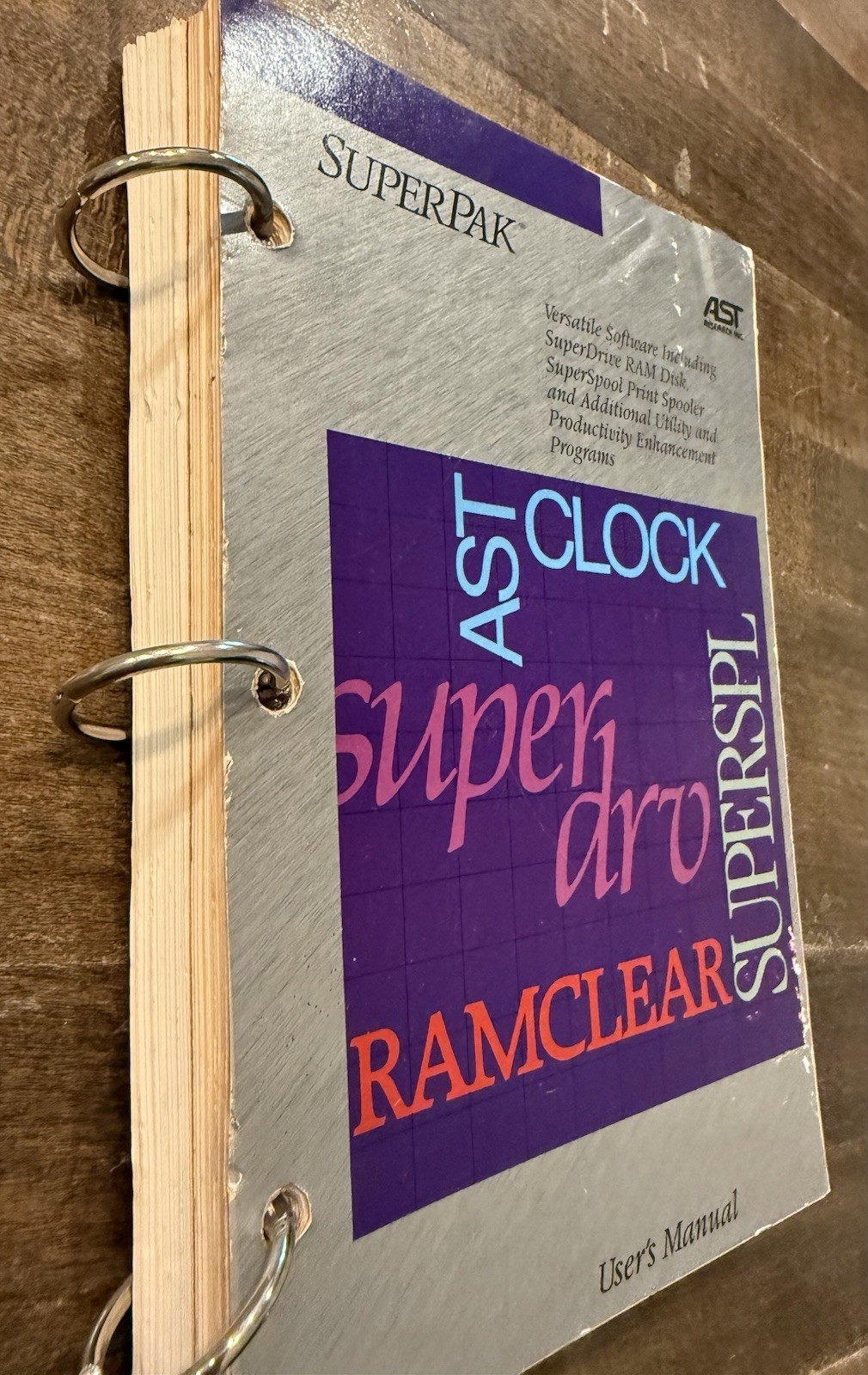 AST SuperPak & SixPakPlus Software User's Manual Vintage Computer