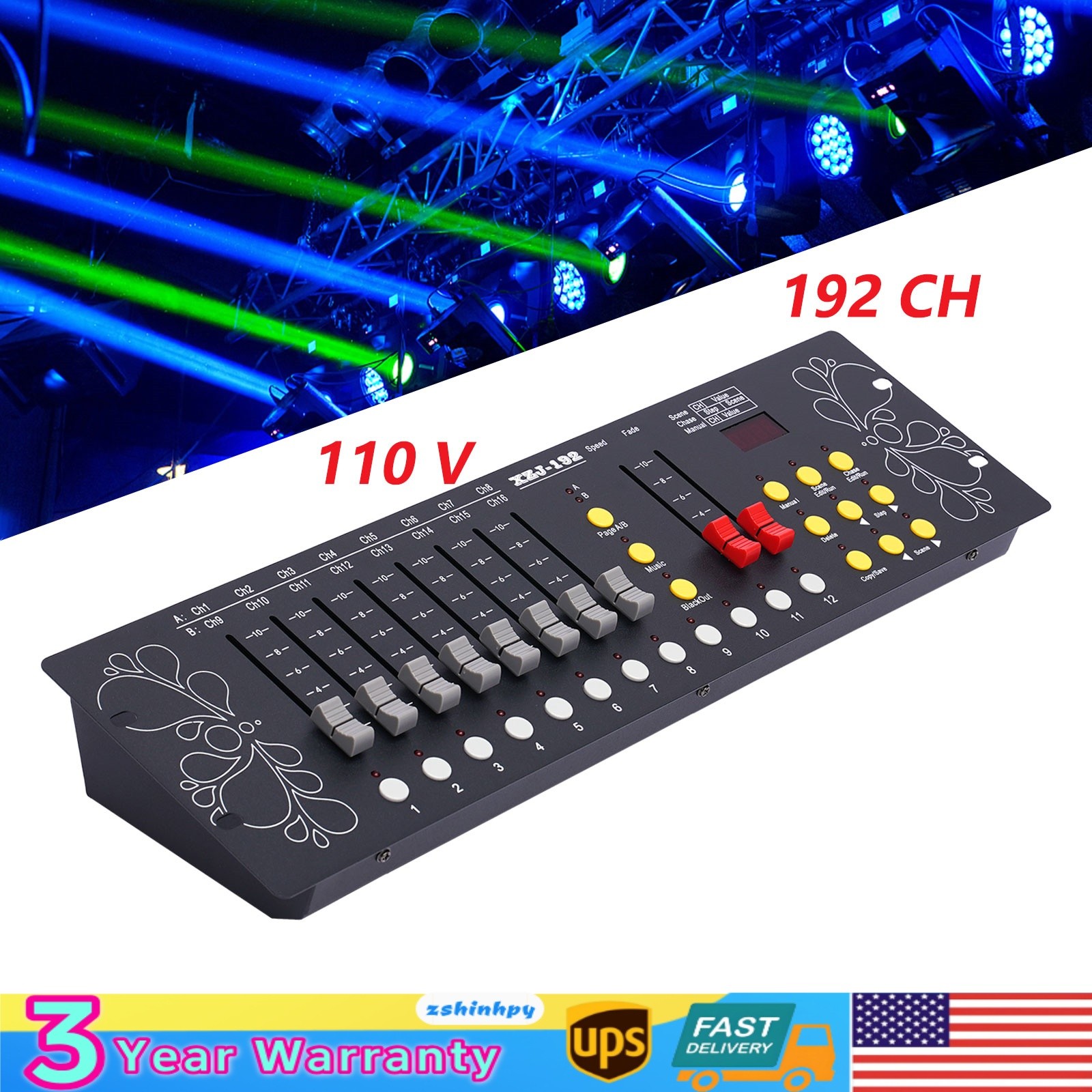 USA NEW Dmx Controller Dj Lighting Controller Stage Equipment Disco Party Bars