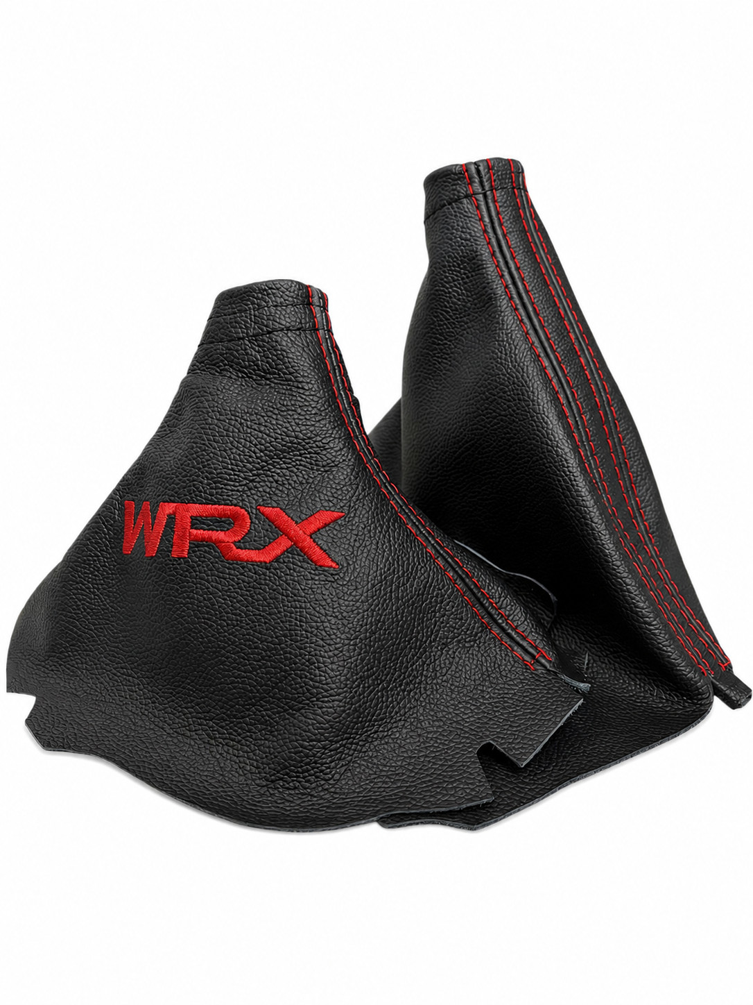 Shift Parking e brake boot Cover For Subaru WRX Non STI Red Stitching 17 - 21