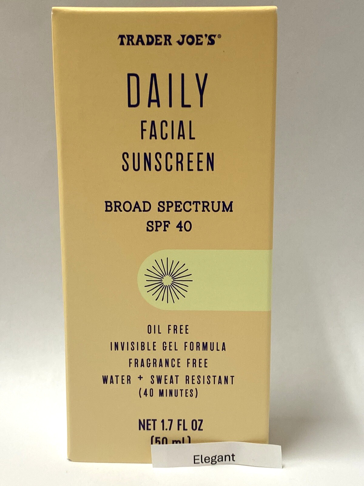 Trader Joe's Daily Facial Sunscreen Broad Spectrum SPF 40 - 1.7oz EXP 01/2028