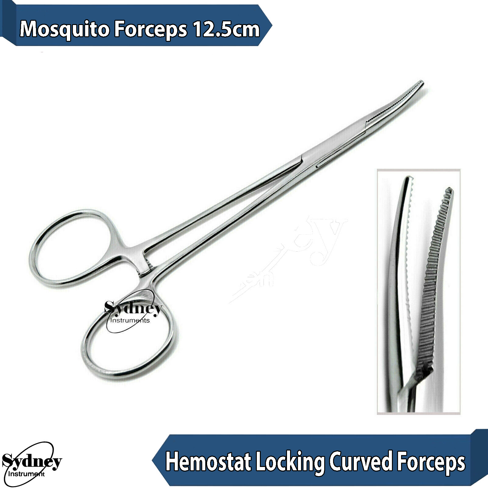 Dental Mosquito Forceps Curved Hemostat Locking Clamp Pliers Medical Tweezers