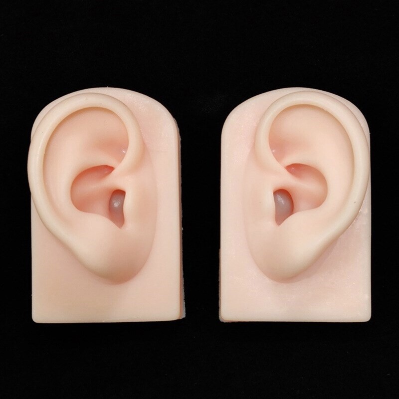 Silicone Human Left Right Ear Replicas Realistic Ear Model Mannequin