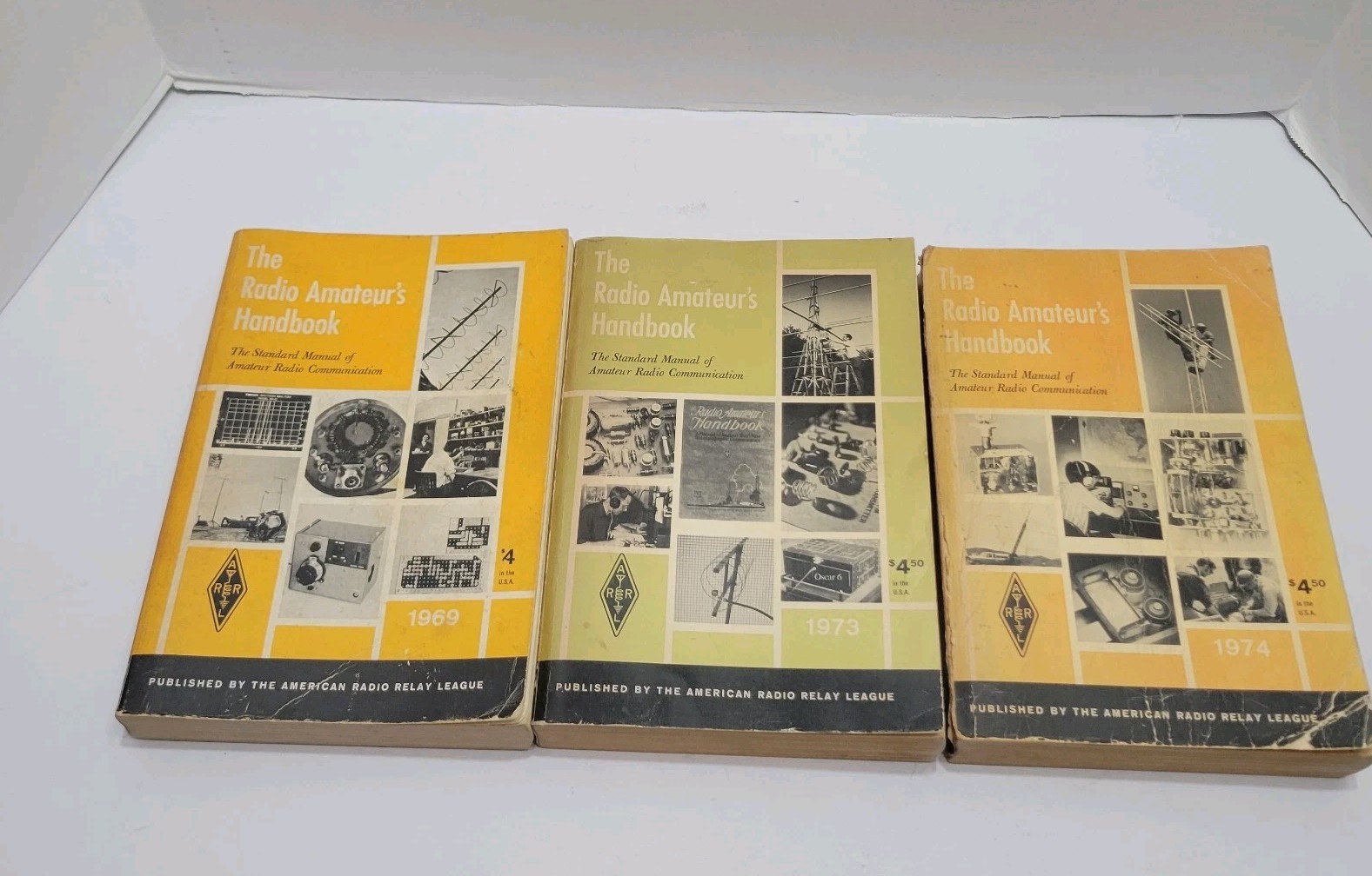 Vintage Lot of 3: The Radio Amateur’s Handbook 1969,1973,1974 Amateur Radio Comm
