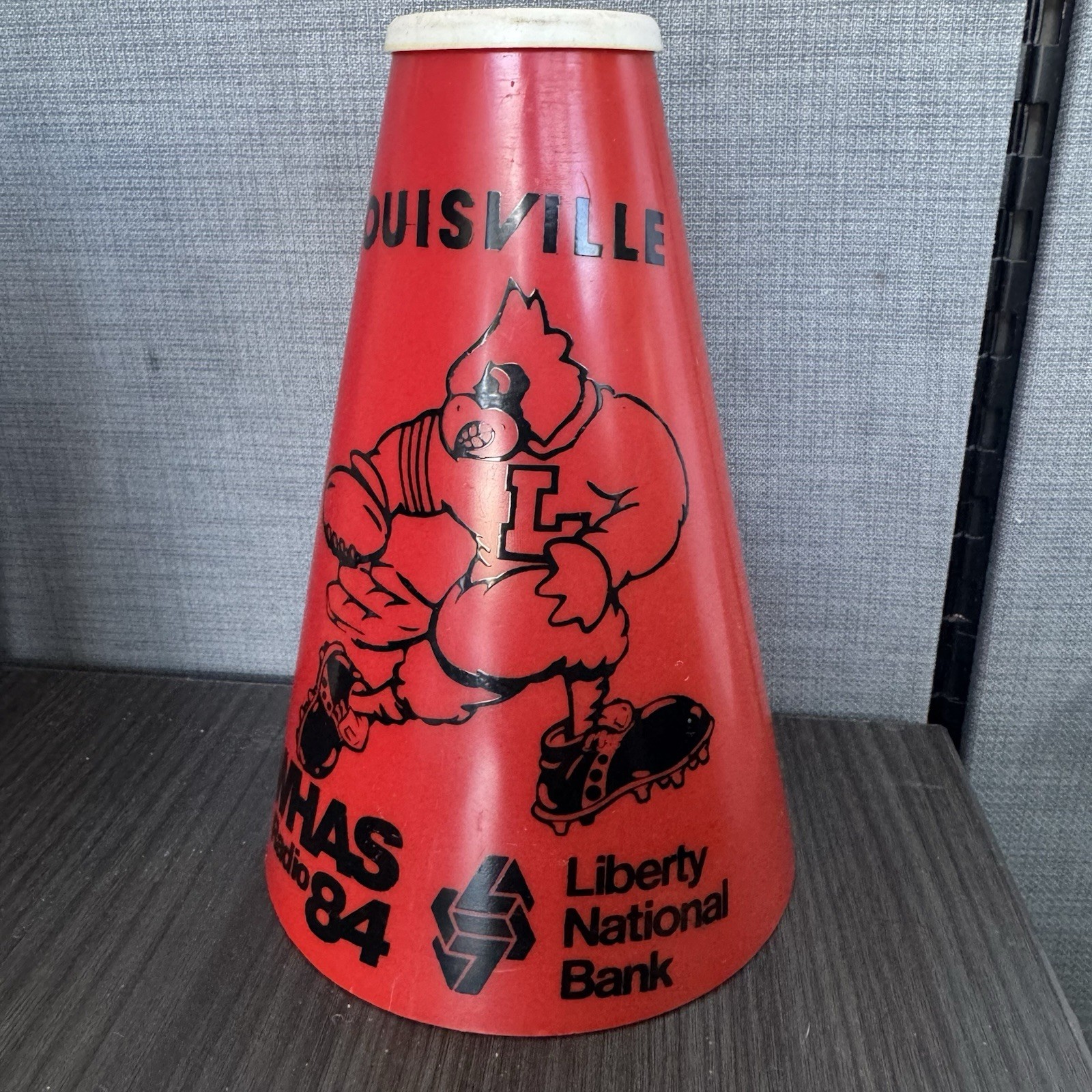 Vintage Louisville Cardinals Football Megaphone Stadium Giveaway Plastic