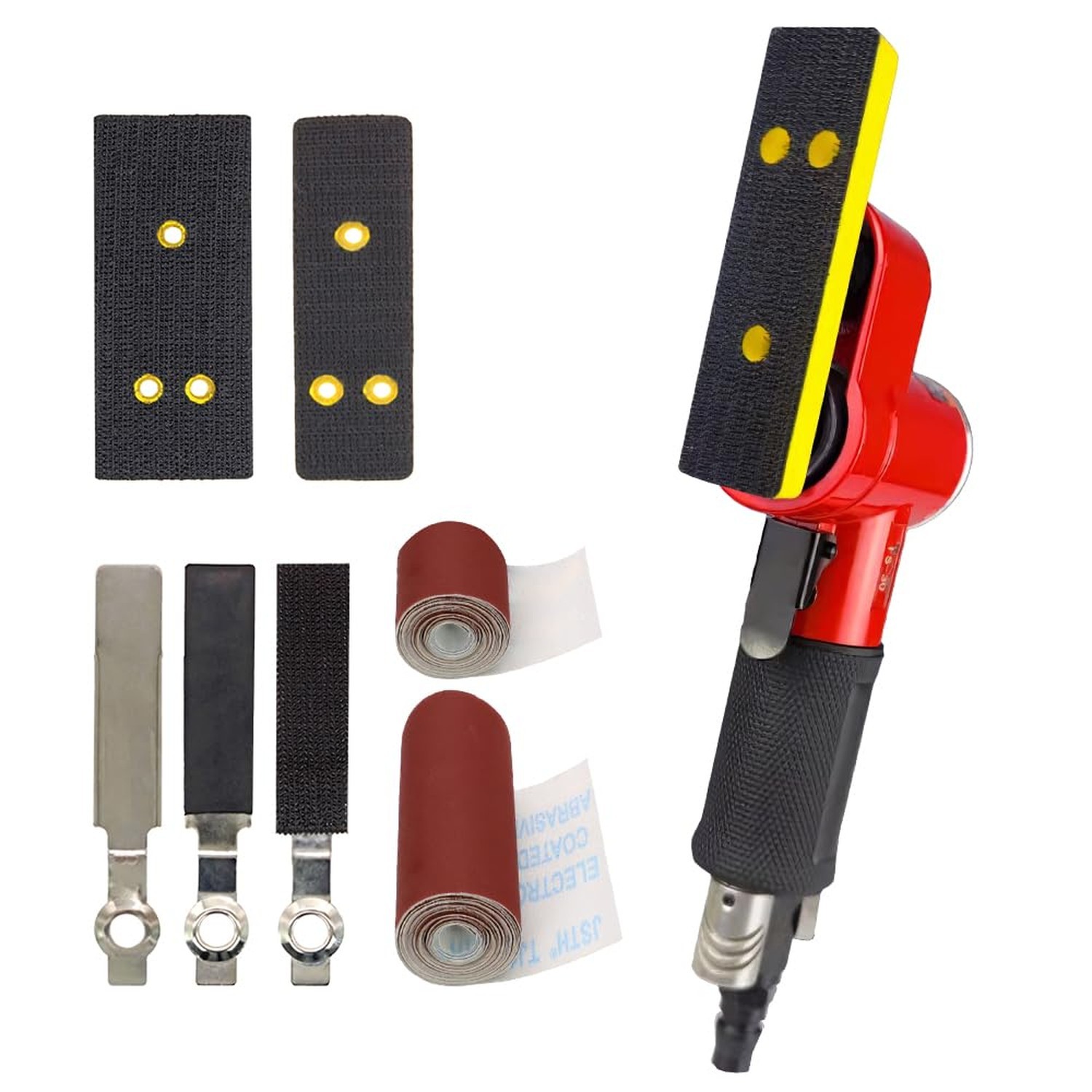 BAUSATZ Air Sander,Mini pneumatic sander for car body work, high-speed pneuma...