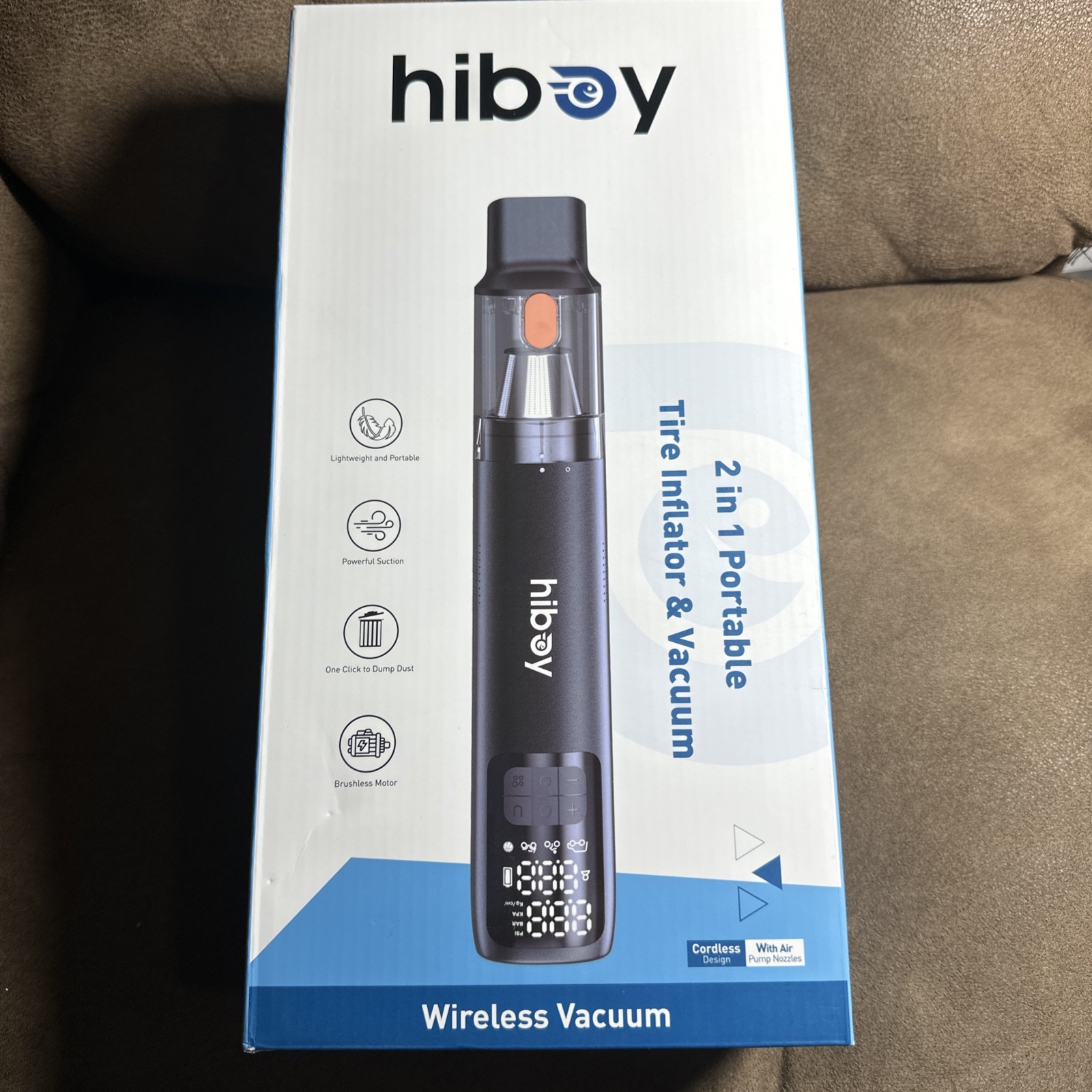 Hiboy Portable Tire Inflator and Vacuum Battery Powered Air Pump: