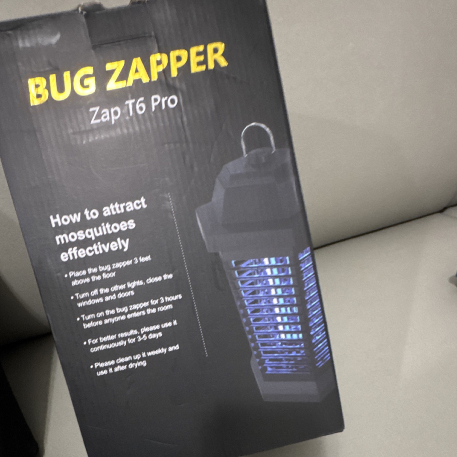 Zap T6 Pro 15W Electric Bug Zapper Lamp for Mosquito Fly Wasp Indoor Outdoor