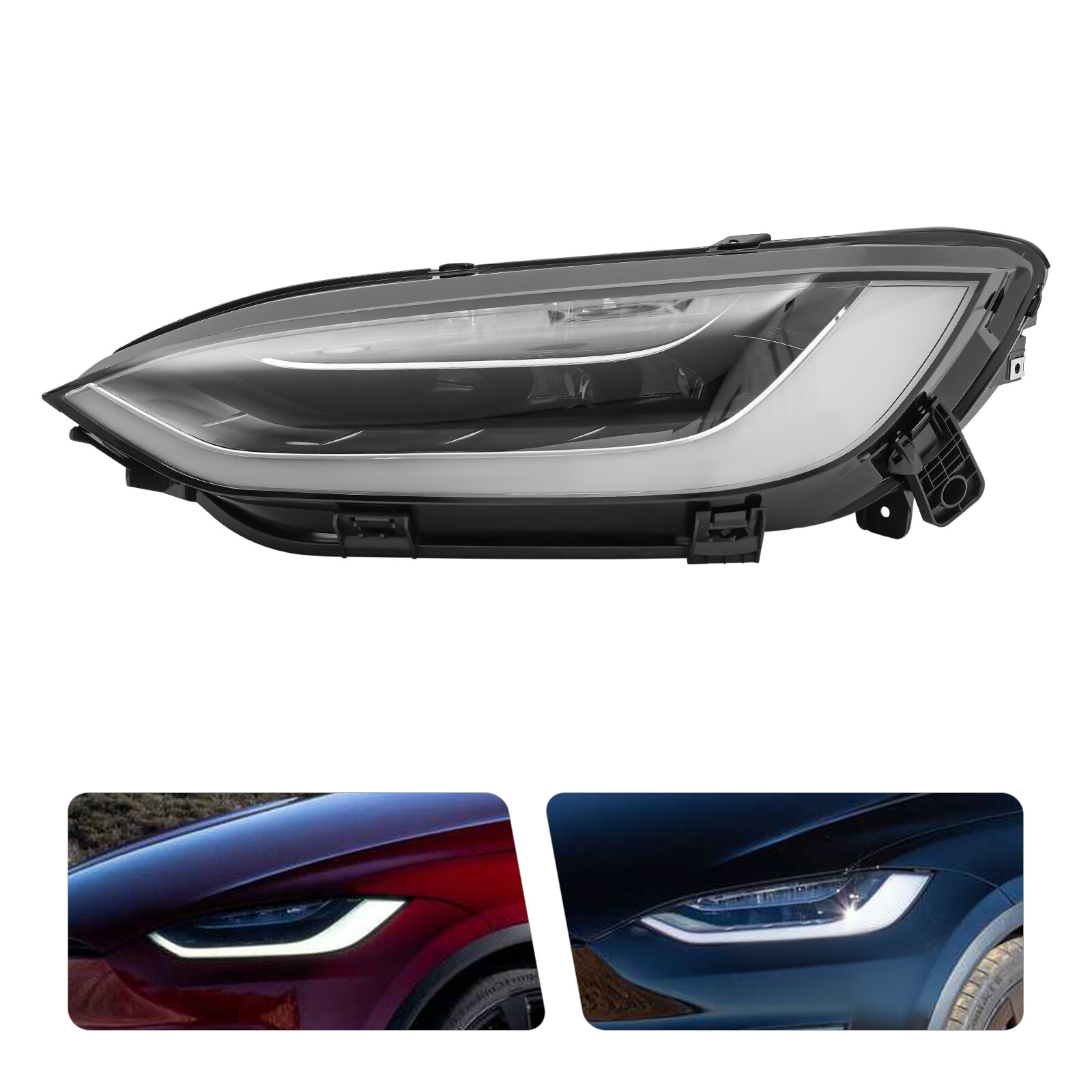 For 2021-2024 Tesla Model X Left Full Led Headlight Assembly Left Driver Side
