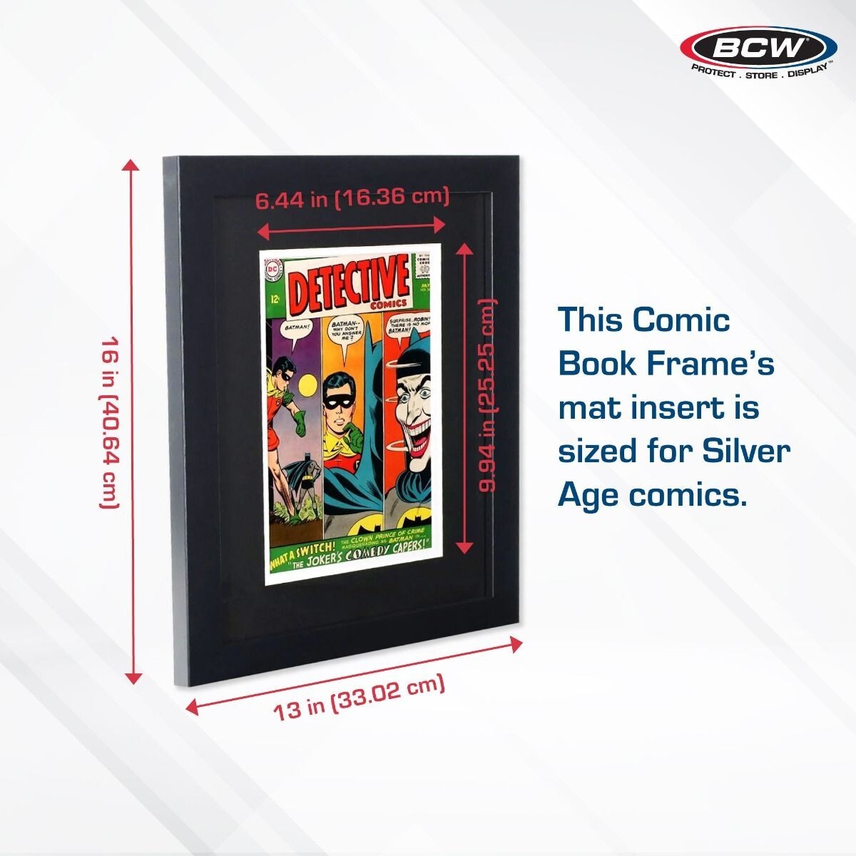 REGULAR/SILVER AGE COMIC BOOK FRAME By BCW Wood Black 16"x13" NEW