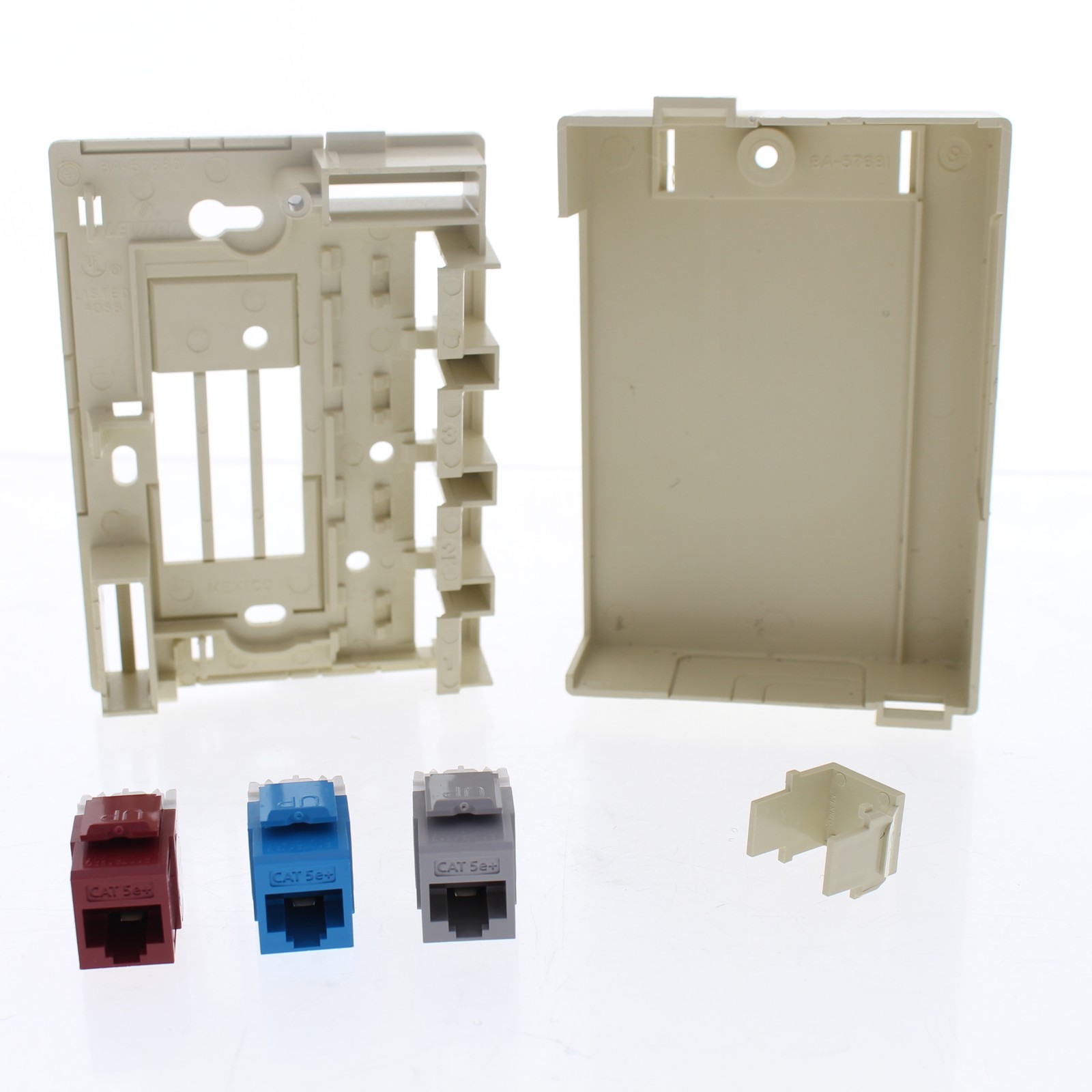Leviton 5ESM4-4IP Ivory 4-Port Surface Mount Box