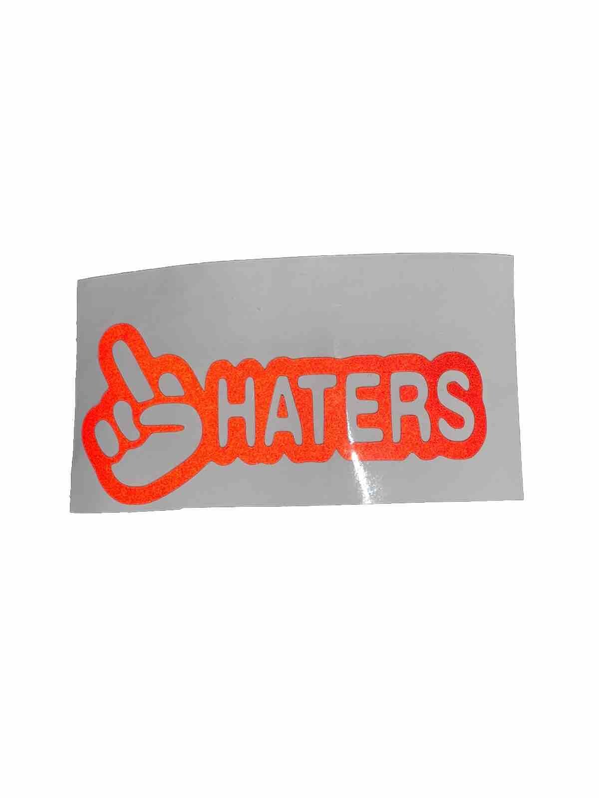 FUCK-Haters Middle Finger 2 Piece (2x) 3M REFLECTIVE Car Decal JDM AF Sticker 2x