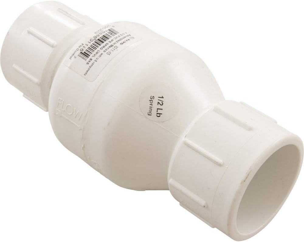 1-1/2 1.5 PVC SPRING CHECK VALVE Pool Spa Pond Plumbing