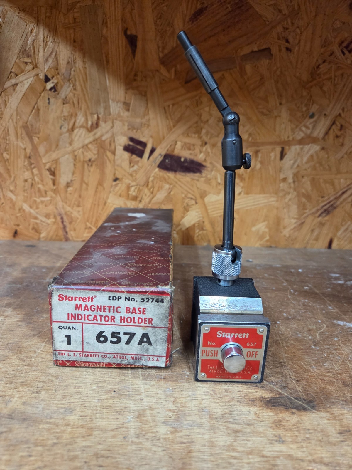 Starrett 657A Magnetic Base Indicator Holder Made in USA