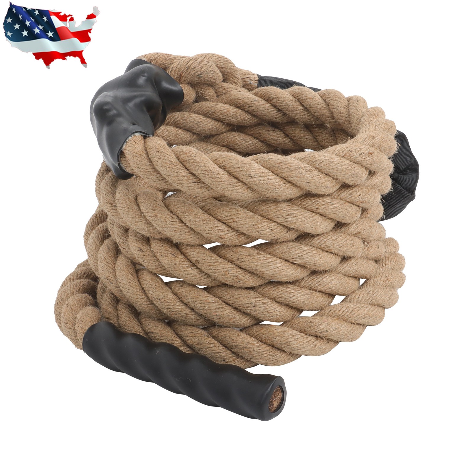 1.5” × 15FT Climbing Rope Gym Fitness Strength Training Exercise Rope Brown